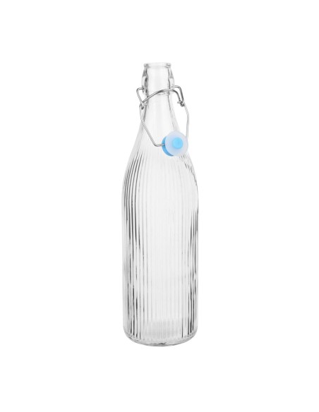 Bouteilles d'eau 1L à bouchon mécanique Olympia - lot de 6