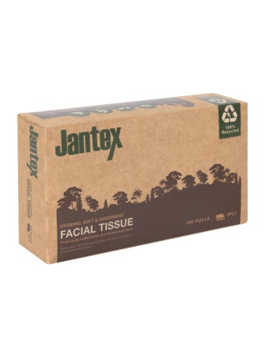 Mouchoirs Jantex Green 100% recyclé - 100 feuilles - lot de 36