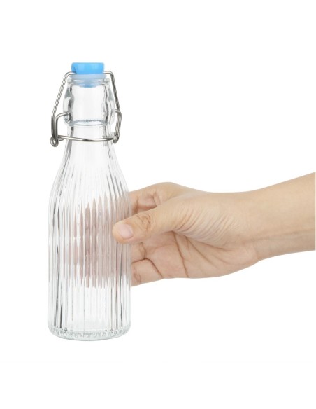 Bouteilles d'eau rainurées Olympia 200ml - lot de 6