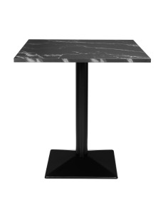 Table carrée Bolero effet pierre noire 700mm