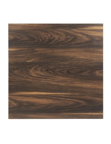 Table carrée Bolero 700 mm effet bois foncé - solide et stable
