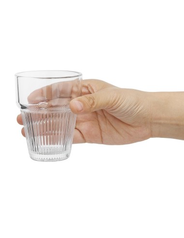Gobelets empilables rainurés Olympia 150ml - lot de 6