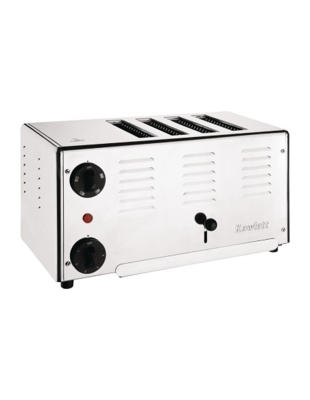 Grille-pain 4 fentes Rowlett Premier - inox, 1,8 kW