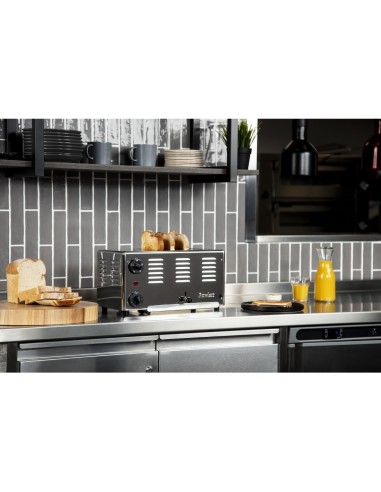 Grille-pain 4 fentes Rowlett Premier - inox, 1,8 kW