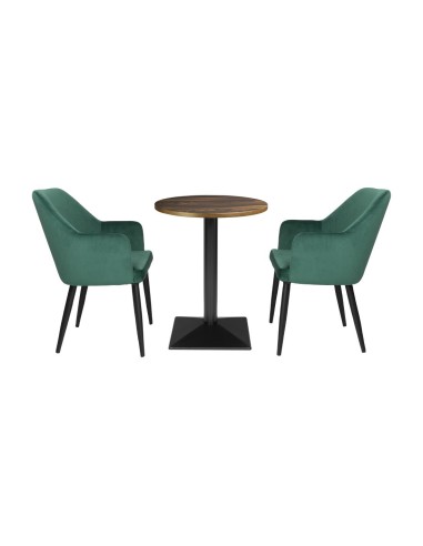 Table ronde Bolero 600 mm effet bois foncé - 125 kg