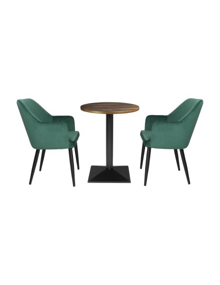 Table ronde Bolero 600 mm effet bois foncé - 125 kg