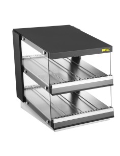 Vitrine chauffante inclinée Buffalo 2 étagères - 980W
