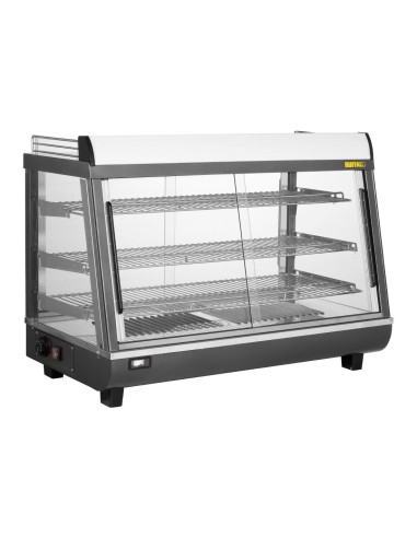 Vitrine chauffante Buffalo 136L - portes avant et arrière