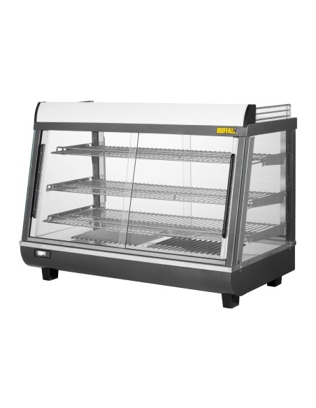Vitrine chauffante Buffalo 136L - portes avant et arrière