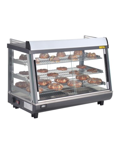 Vitrine chauffante Buffalo 136L - portes avant et arrière