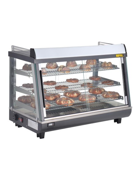 Vitrine chauffante Buffalo 136L - portes avant et arrière