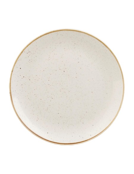 Assiettes Churchill Stonecast Barley White 228 mm - Lot de 12