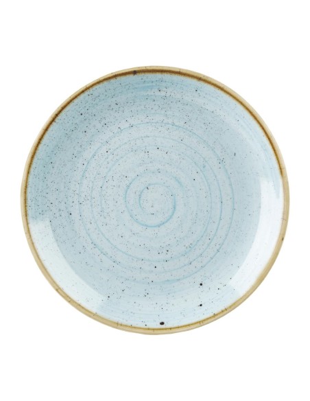 Assiettes rondes Churchill Stonecast Duck Egg 228mm - Lot de 12