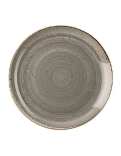 Assiettes rondes Churchill Stonecast Grey 228 mm - Lot de 12
