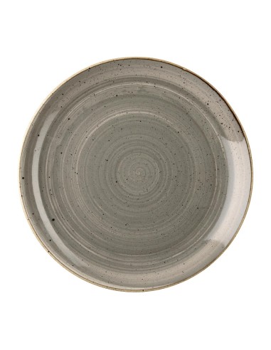 Assiettes rondes Churchill Stonecast Grey 228 mm - Lot de 12