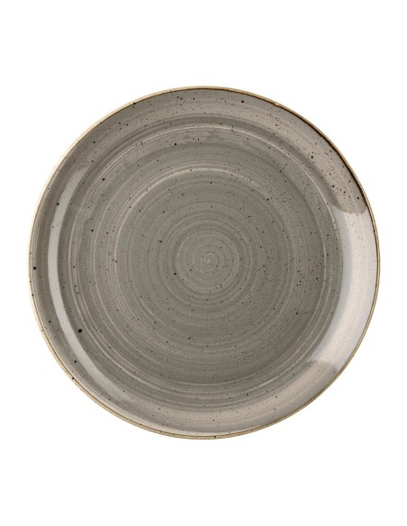 Assiettes rondes Churchill Stonecast Grey 228 mm - Lot de 12