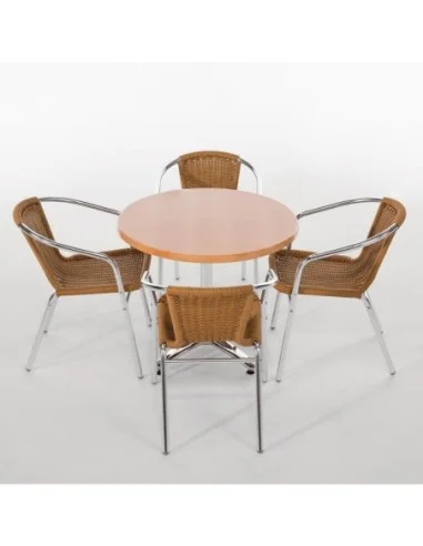 Pied de table 4 pieds en aluminium Bolero