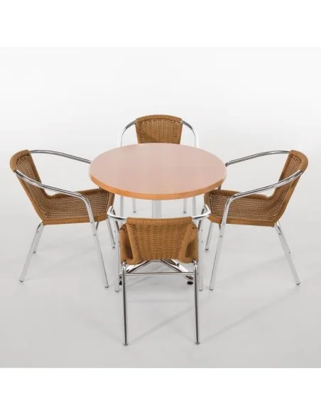 Pied de table 4 pieds en aluminium Bolero