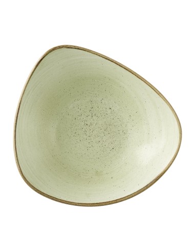 Bols triangulaires Churchill Stonecast Raw Green Lotus 177 mm - Lot de 12