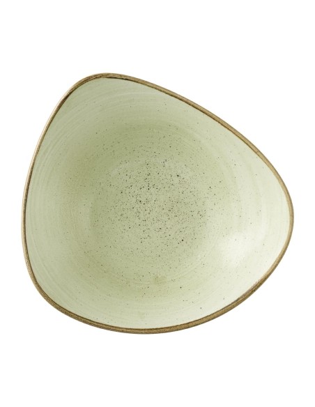 Bols triangulaires Churchill Stonecast Raw Green Lotus 177 mm - Lot de 12