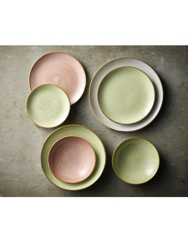 Assiettes Stonecast Raw Green 165mm - Lot de 12