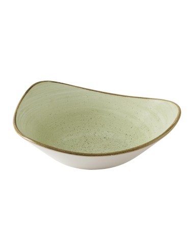 Bols triangulaires Churchill Stonecast Raw Green Lotus 229 mm - lot de 12