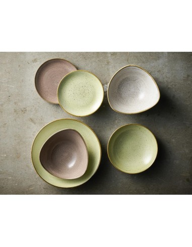Assiettes Stonecast Raw Green 165mm - Lot de 12