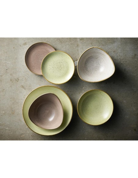 Assiettes Stonecast Raw Green 165mm - Lot de 12