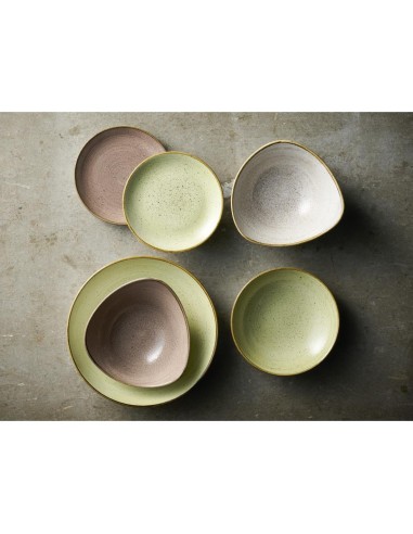 Assiettes Churchill Stonecast Raw Green 260 mm - Lot de 12