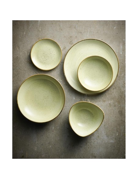 Bols Churchill Stonecast Raw Green Evolves 248mm - Lot de 12