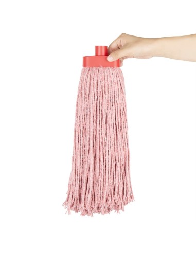 Tête serpillière à franges Kentucky Jantex rouge 450g