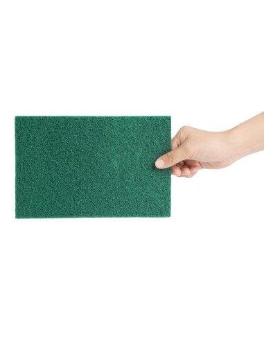 Grands tampons à récurer Jantex verts - lot de 10