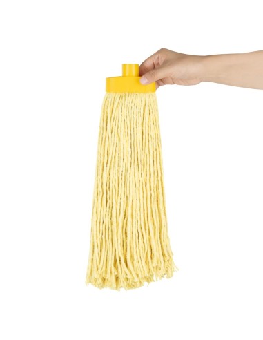 Tête serpillière à franges Kentucky Jantex jaune 450g