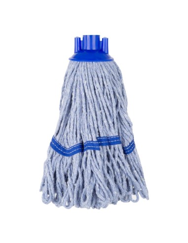 Tête serpillière à franges Jantex bande bleue 200g