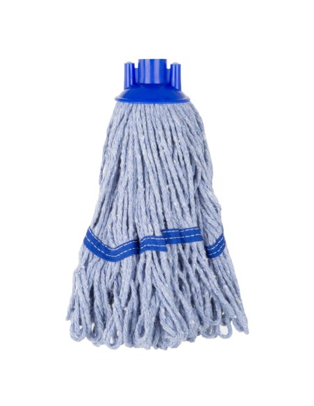 Tête serpillière à franges Jantex bande bleue 200g