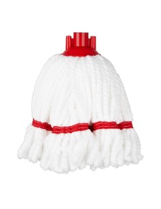 Tête serpillière microfibre Jantex bande rouge 150g