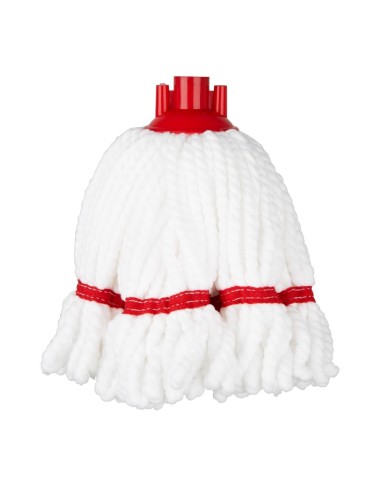 Tête serpillière microfibre Jantex bande rouge 150g