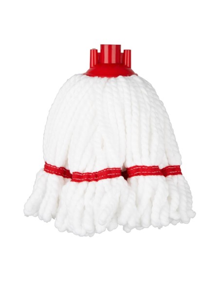 Tête serpillière microfibre Jantex bande rouge 150g
