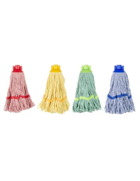 Tête serpillière à franges Jantex bande bleue 200g
