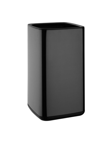 Poubelle carrée Bolero noire 10L - design élégant