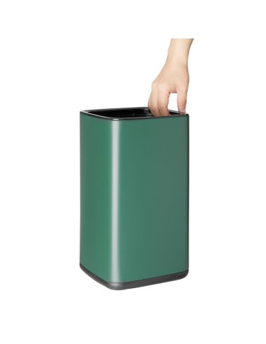 Poubelle carrée Bolero verte 7L - Design élégant