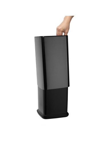 Poubelle carrée Bolero noir 7 L - Design élégant