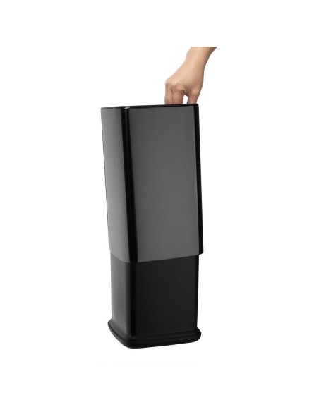 Poubelle carrée Bolero noir 7 L - Design élégant