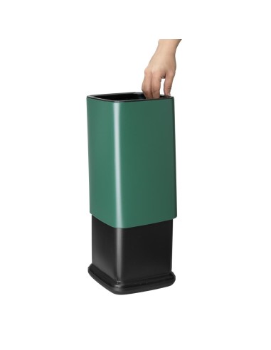Poubelle carrée Bolero verte 7L - Design élégant