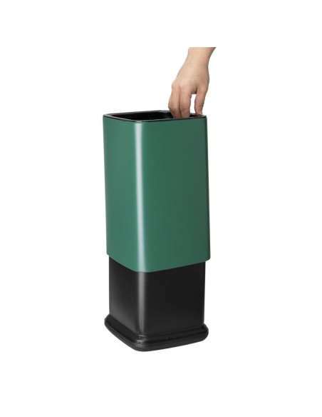 Poubelle carrée Bolero verte 7L - Design élégant