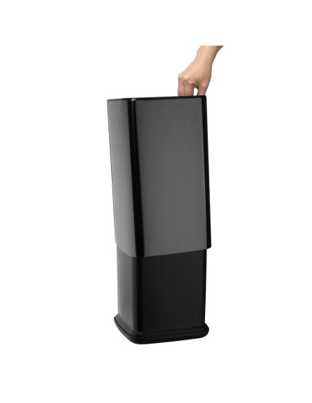Poubelle carrée Bolero noire 10L - design élégant
