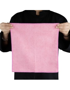Chiffons microfibre Jantex roses - lot de 5 400x400 mm 2