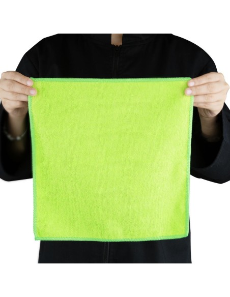 Chiffons microfibre Jantex verts - lot de 5