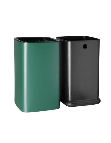 Poubelle carrée Bolero verte 7L - Design élégant