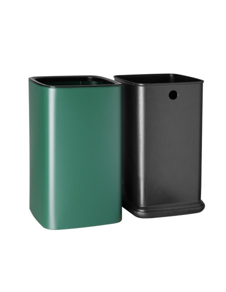 Poubelle carrée Bolero verte 7L - Design élégant